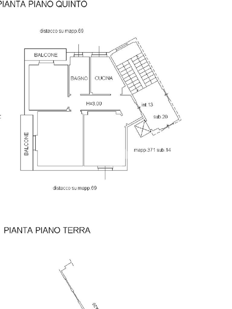Four-room apartment Via Borgonuovo, Serravalle Scrivia - floor plans 1