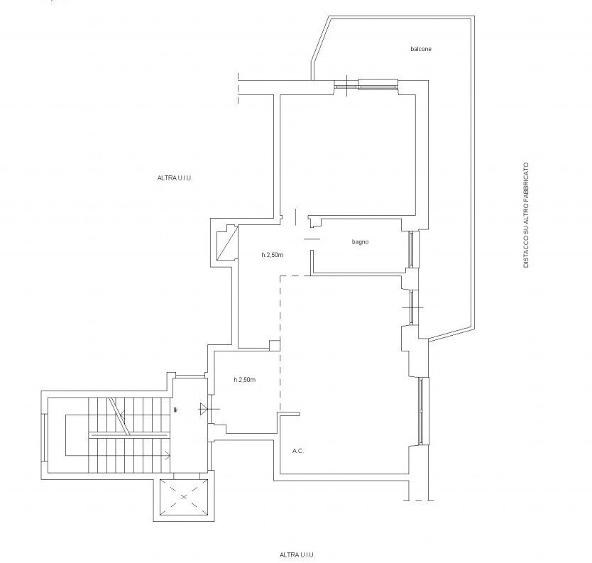 Bilocale via Santorre Santarosa, Roma - planimetria 1