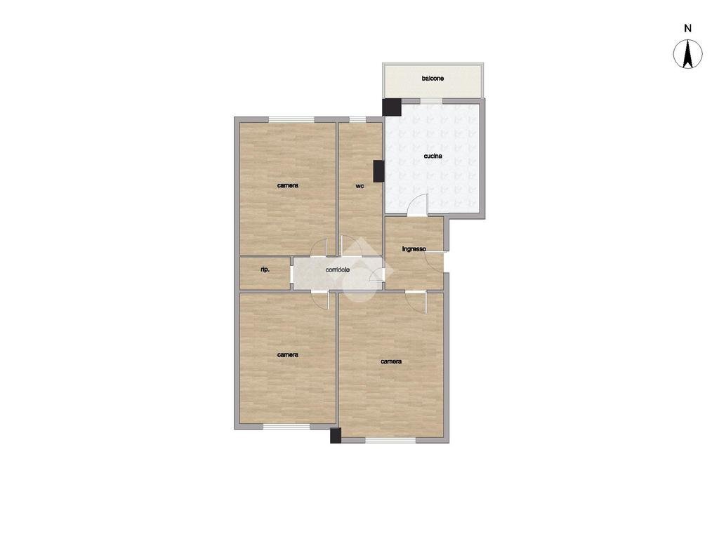 Trilocale Via Francesco Cilea, Milano (zona Gallaratese) - planimetria 1