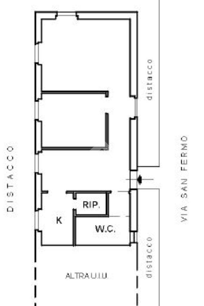 Trilocale Via S. Fermo, Genova (zona Dinegro) - planimetria 1