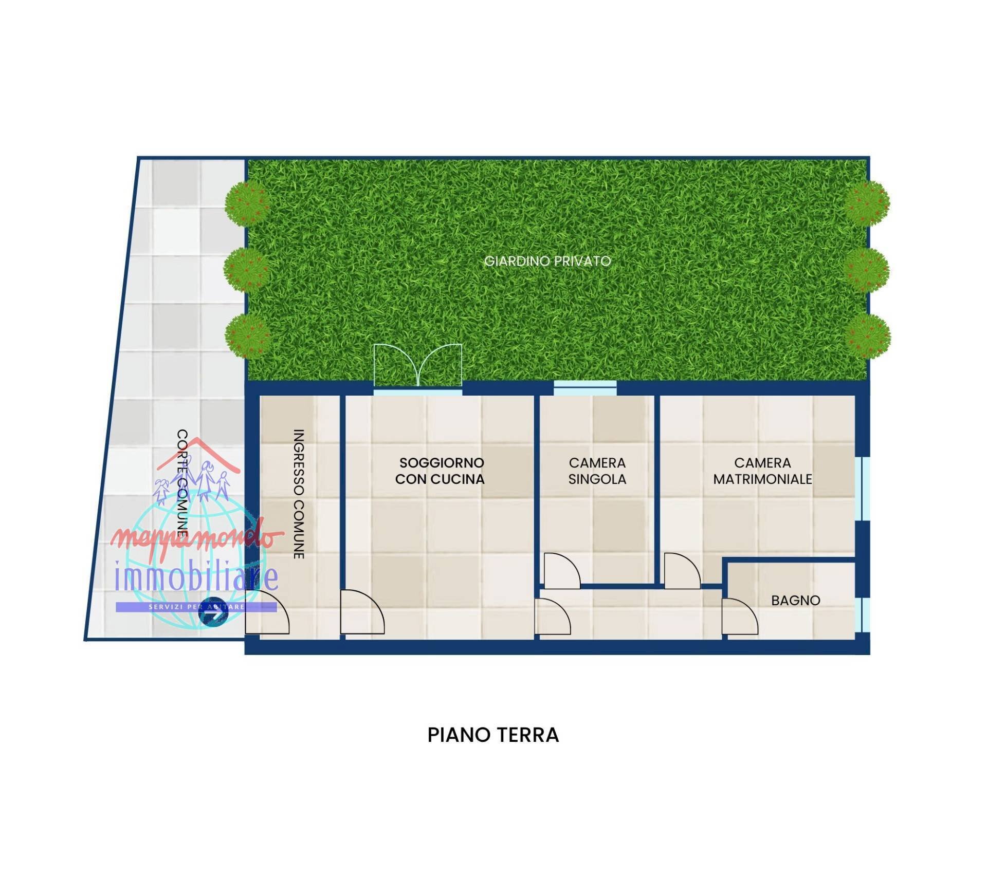 Foto 2 - Trilocale via spallanzani
 
8, Cento - planimetria 1