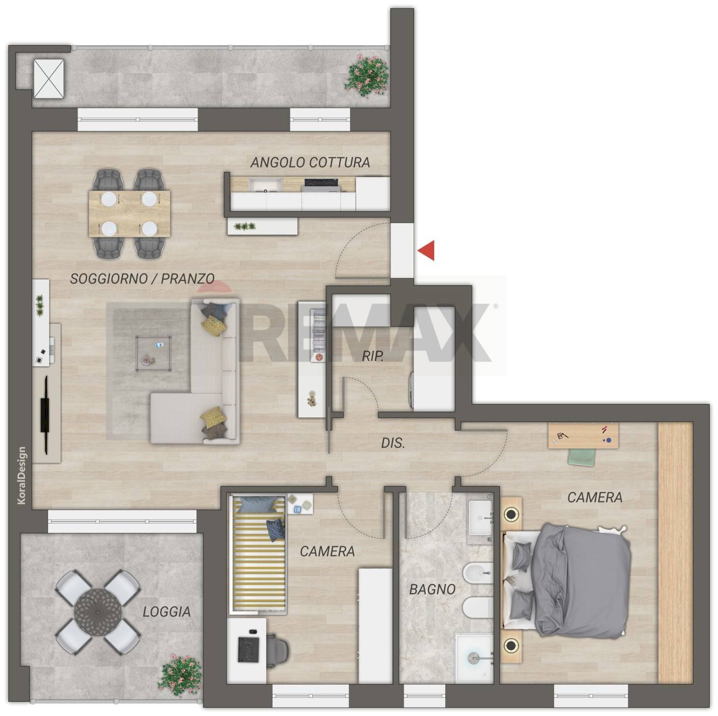 Pianta 2D - Three-room apartment Via Tasso
nc, Bitritto - photo 2