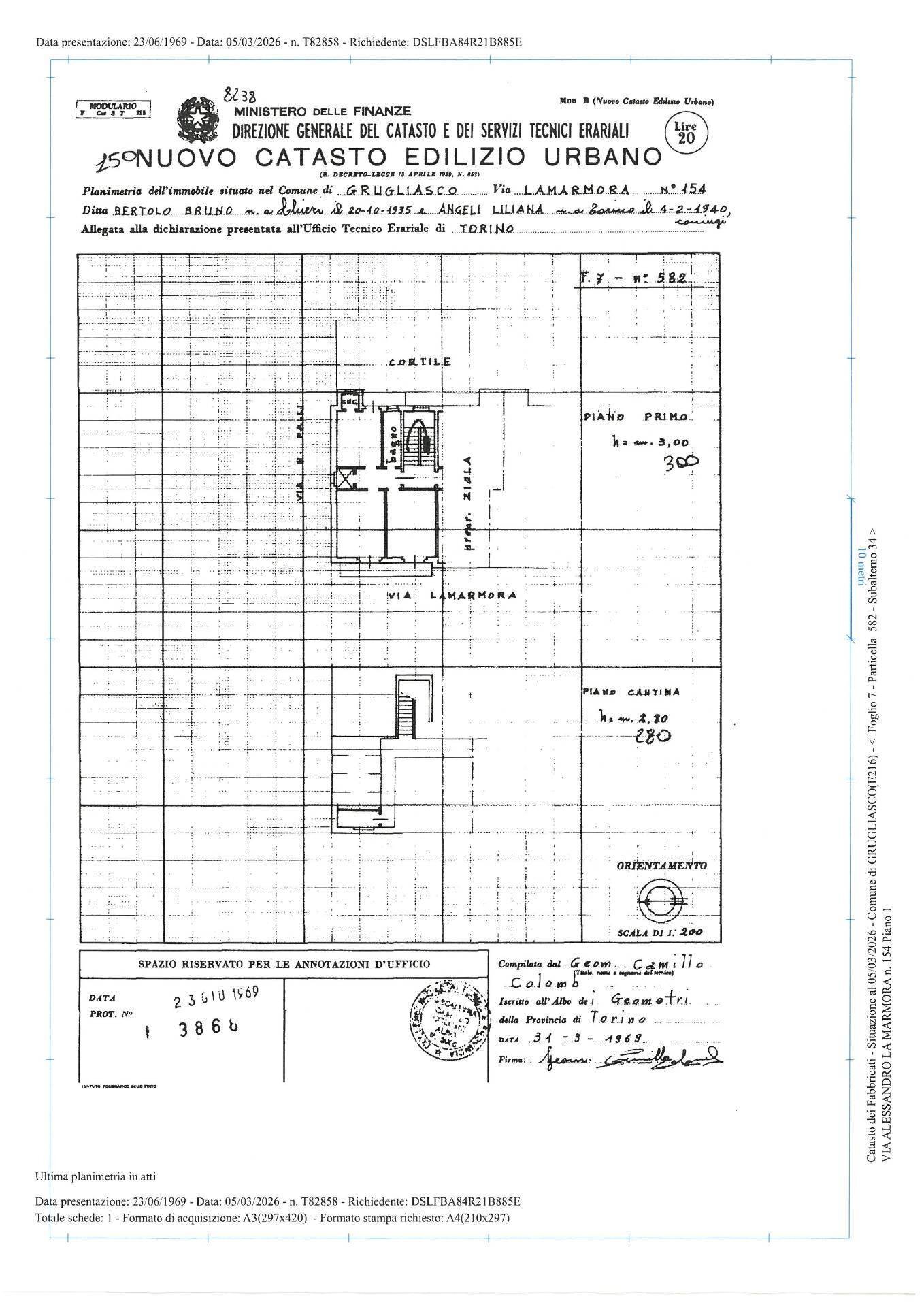 Foto 27 - Three-room apartment via Lamarmora
 
154, Grugliasco - floor plans 1
