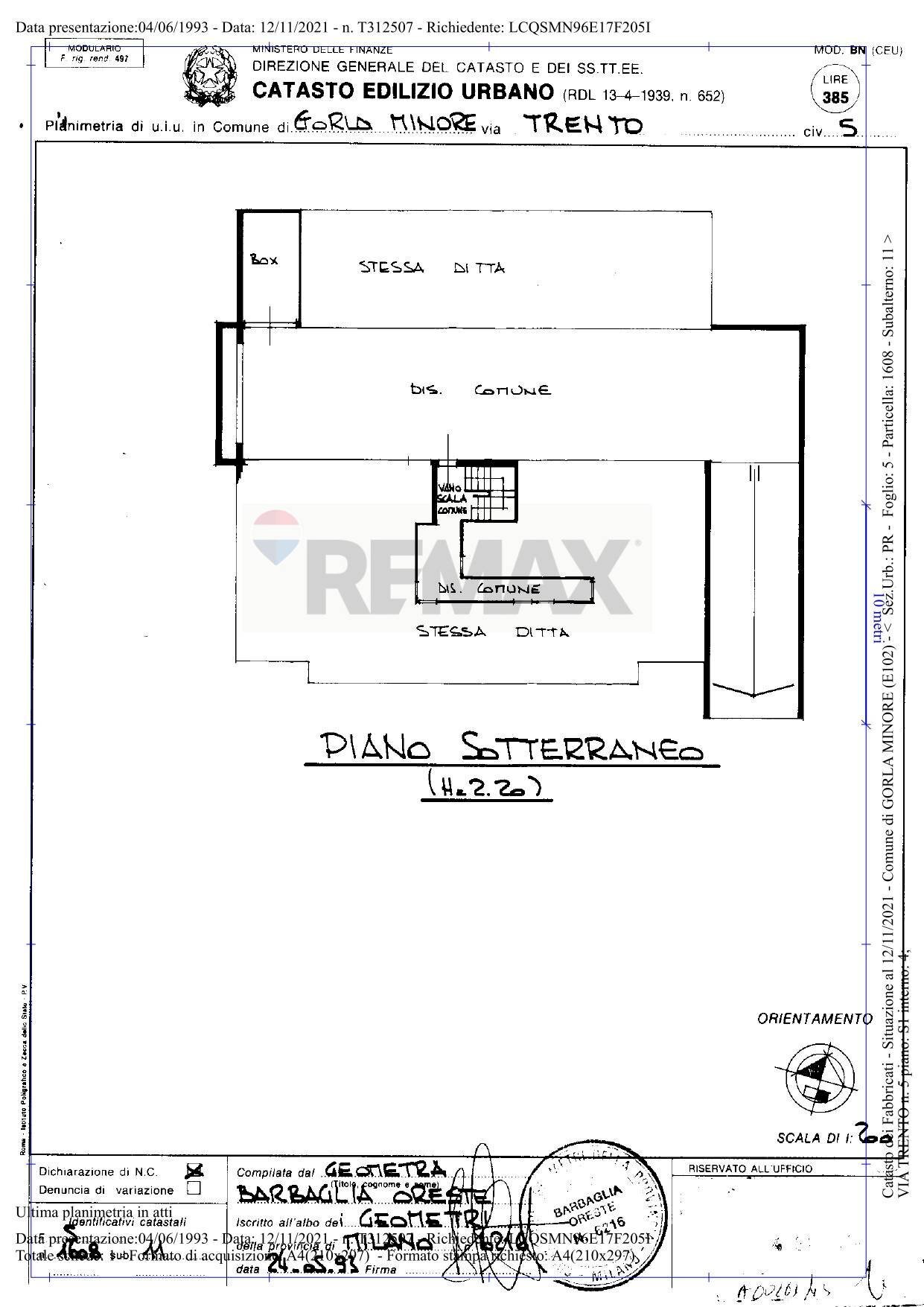 Pianta 2D - Ufficio Via Trento
 
1, Gorla Minore - planimetria 1