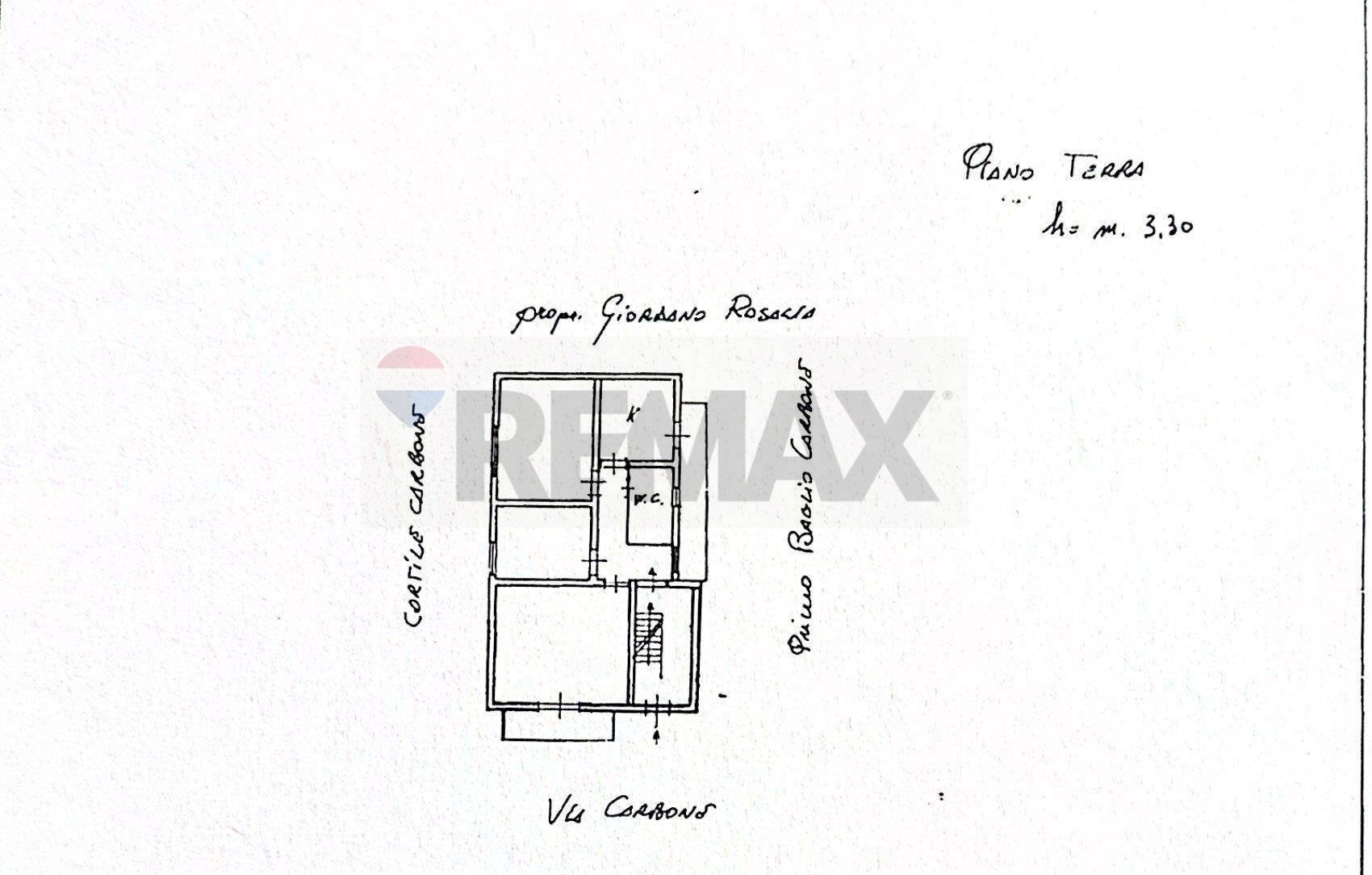 Pianta 2D - Three-room apartment Via Carbone
 
69, Palermo - floor plans 1