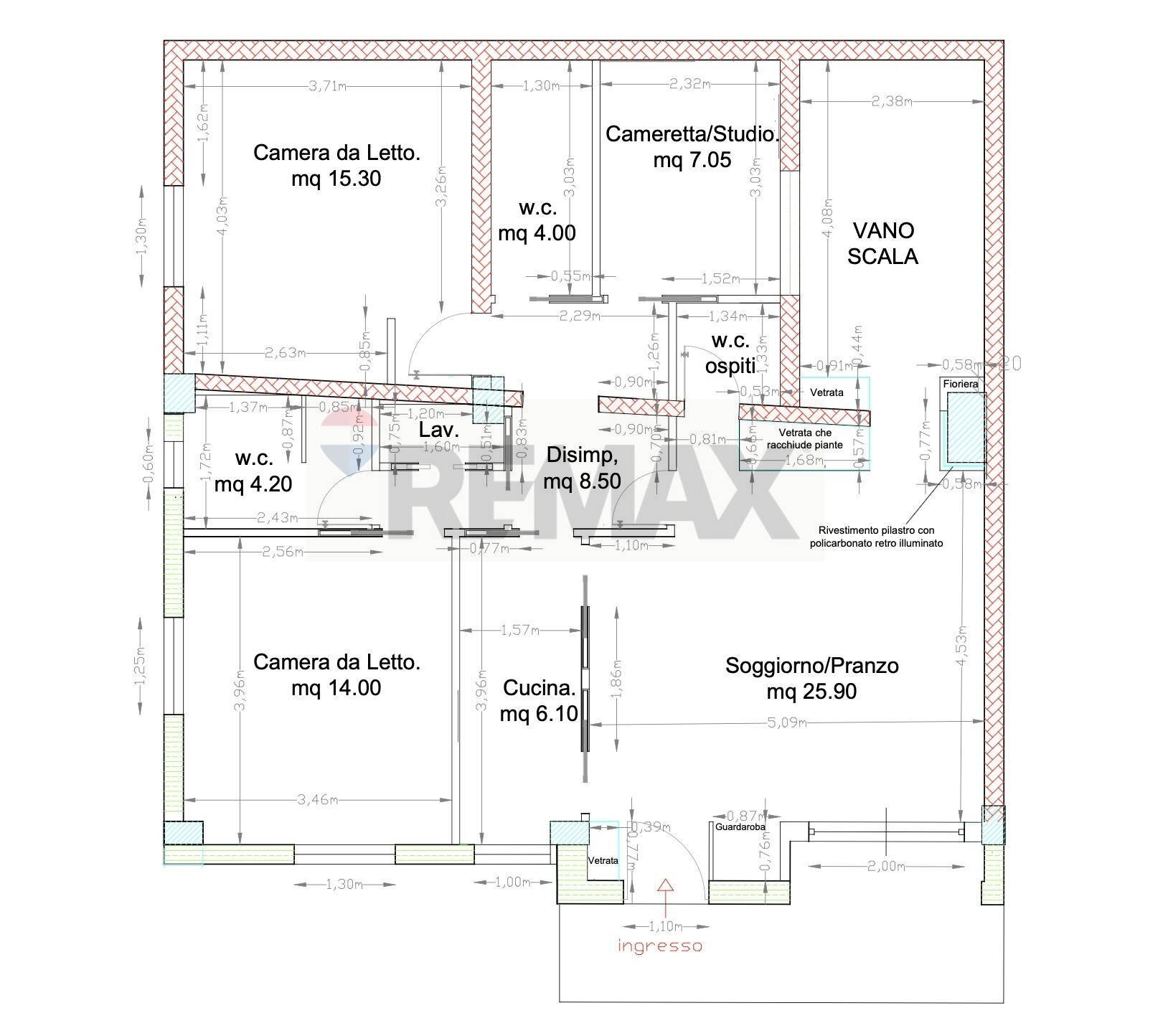 Pianta 2D - Appartamento Via Santa Caterina da Siena
 
7, Scicli - planimetria 1