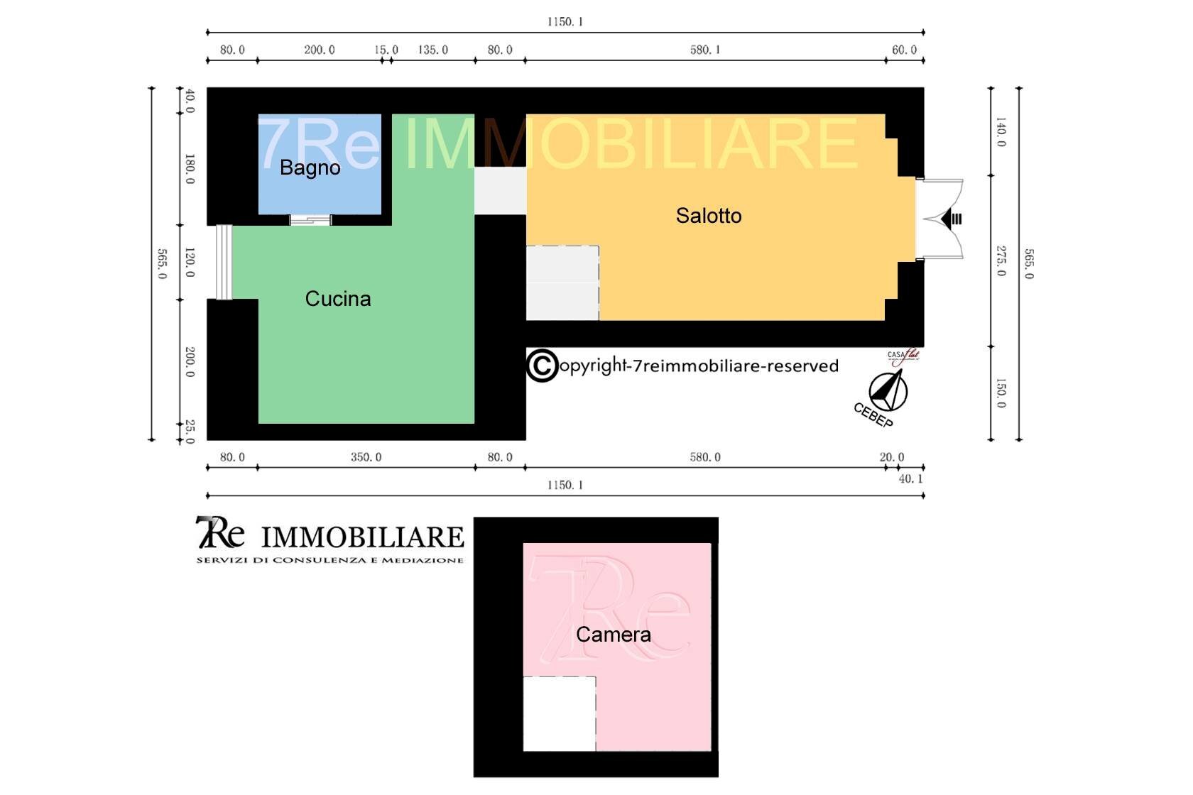 Foto 2 - Bilocale Via Butera
 
79, Palermo - planimetria 1