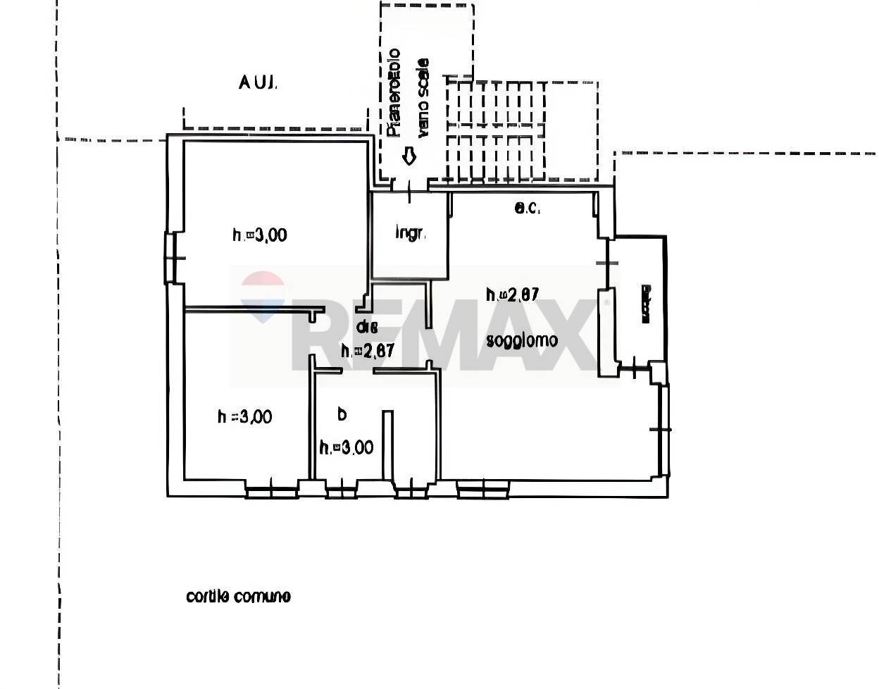 Pianta 2D - Trilocale Via Diaz, Brescia - planimetria 1