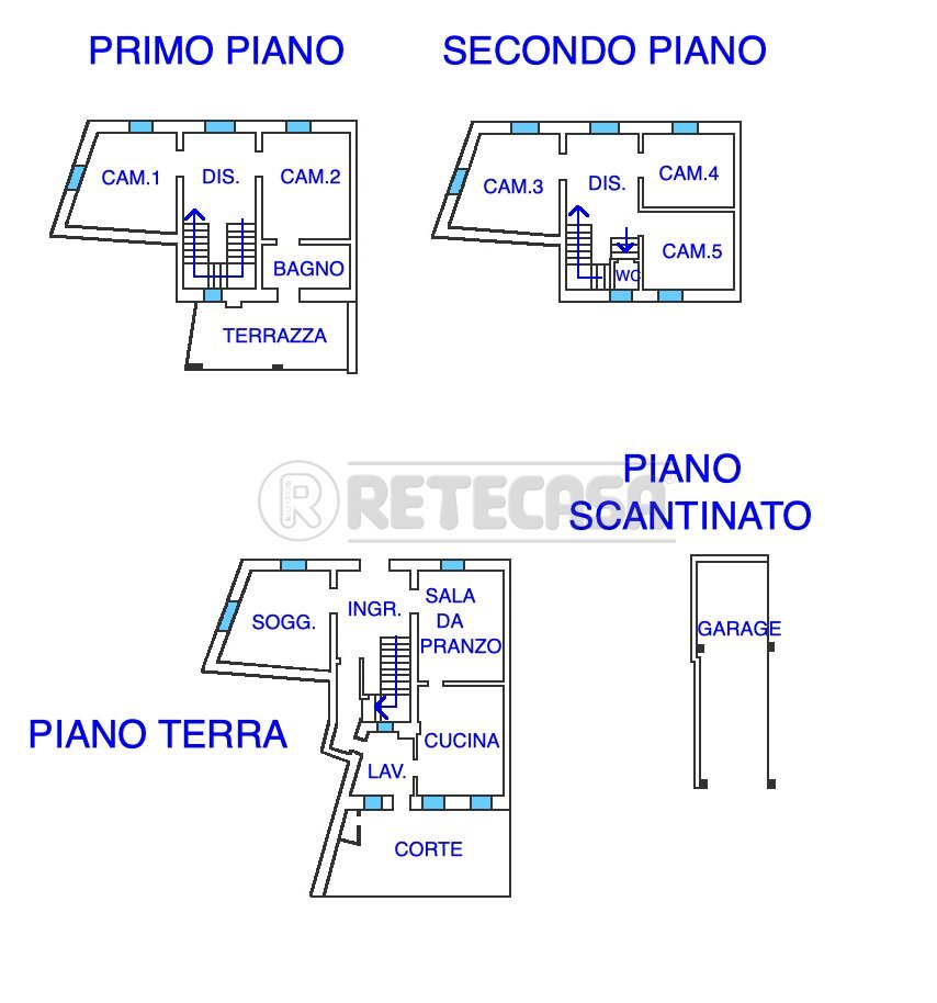 PLANIMETRIA - Villa Via Cairoli 12, Palmanova - floor plans 1