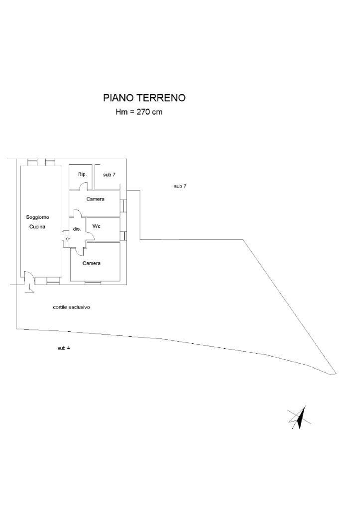 Porzione di casa Via delle cascine, Cafasse - planimetria 1