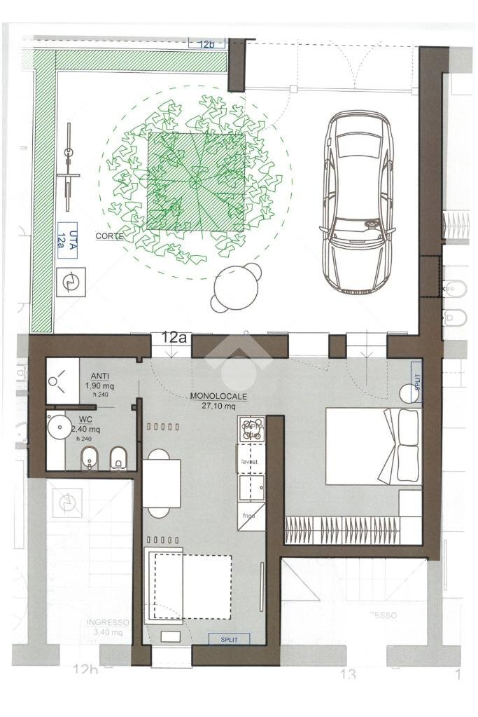 Monolocale Via XX Settembre, Cervia - planimetria 1