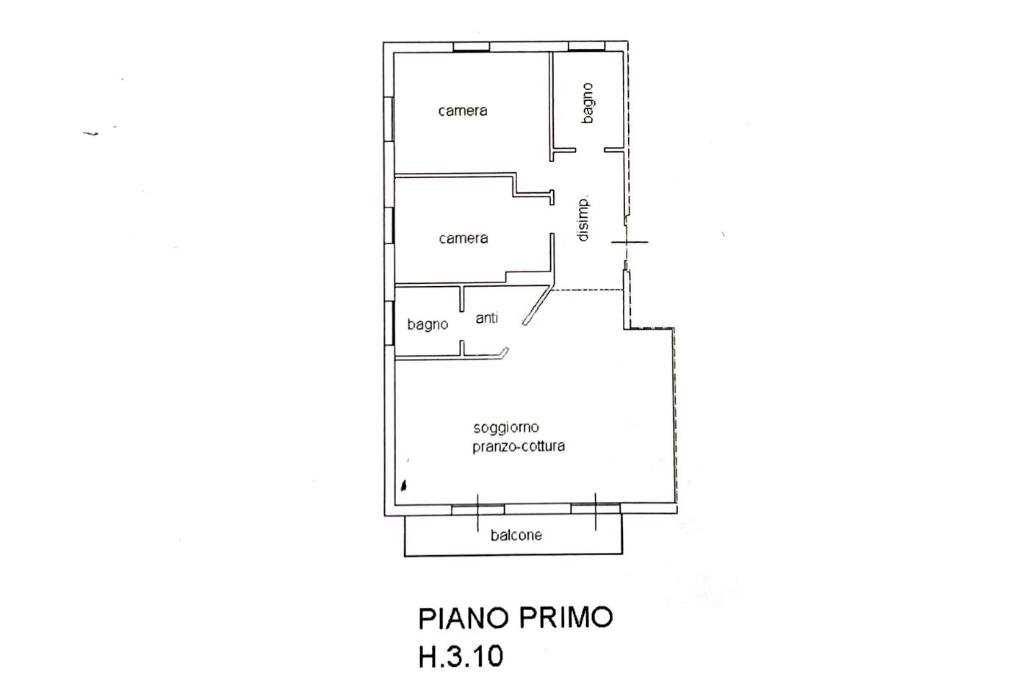 Trilocale Via praga, Rimini - planimetria 1