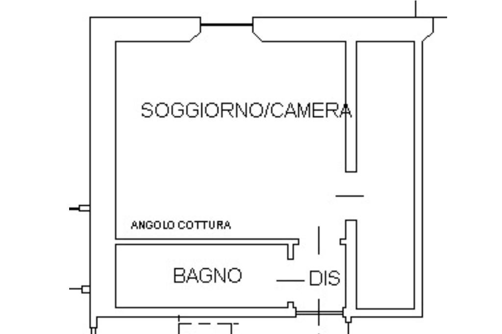 One-room apartment Via Sibari, Milano (neighborhood Vigentino) - floor plans 1