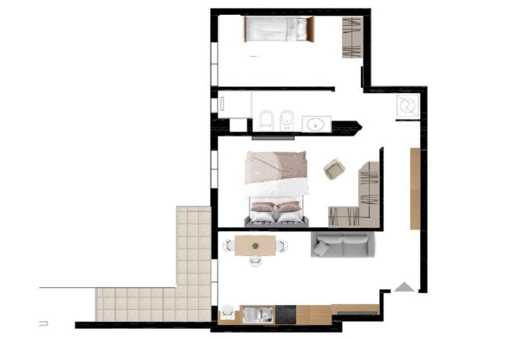 Trilocale Via giambellino 98, Milano (zona Giambellino) - planimetria 1