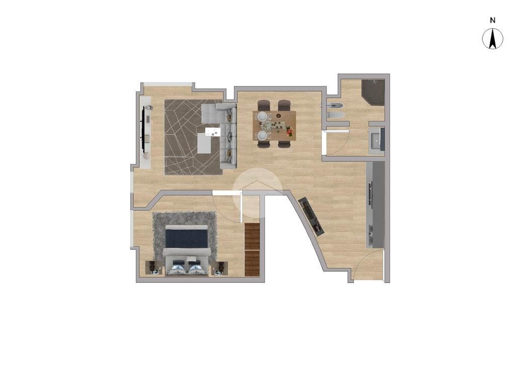 Bilocale Via Lorenteggio, Milano (zona Giambellino) - planimetria 1