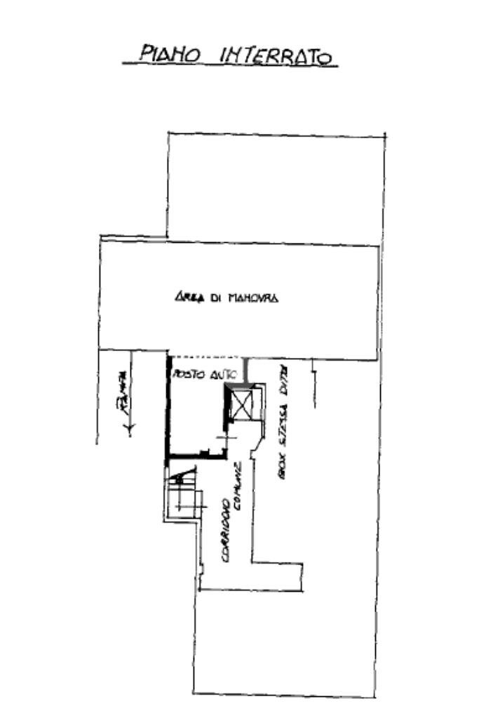Parking space Via san bernardino, Torino (neighborhood San Paolo) - floor plans 1