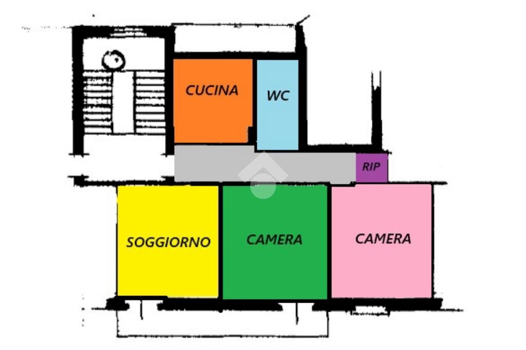 Four-room apartment Via Aspromonte, Alessandria - floor plans 1