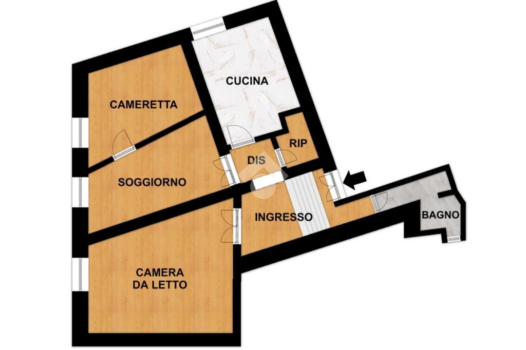 Four-room apartment Piazza dei Consoli, Savona (neighborhood Centro storico) - floor plans 1