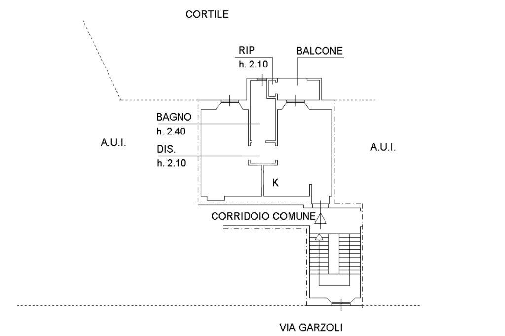 Bilocale Largo Vittorio Veneto, Lainate - planimetria 1