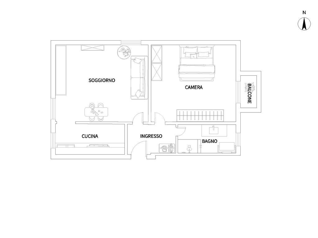 Bilocale Via Piave, Bareggio - planimetria 1