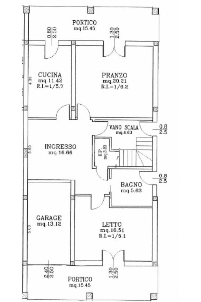 Villa Via castelli, Rio Saliceto - planimetria 1