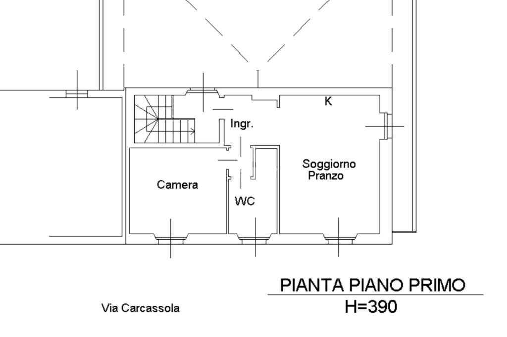 Bilocale Via Giuseppe Carcassola, Trezzo sull'Adda - planimetria 1