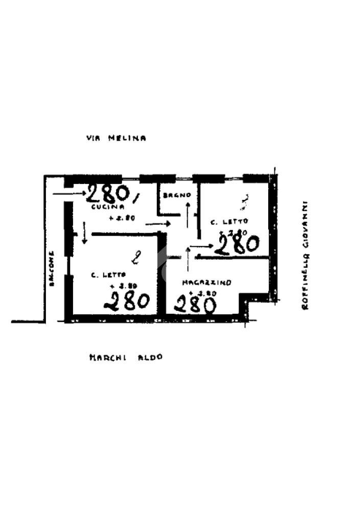 Three-room apartment Via Melyna, Buttigliera d'Asti - floor plans 1