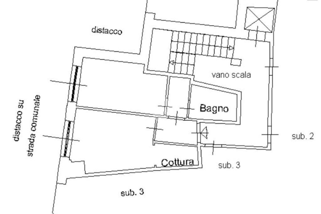Two-room apartment Località Poggio, Torriglia - floor plans 1