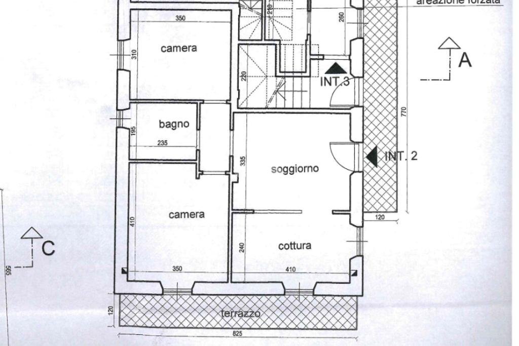 Four-room apartment Via Ponte Baccioni, Cicagna - floor plans 1