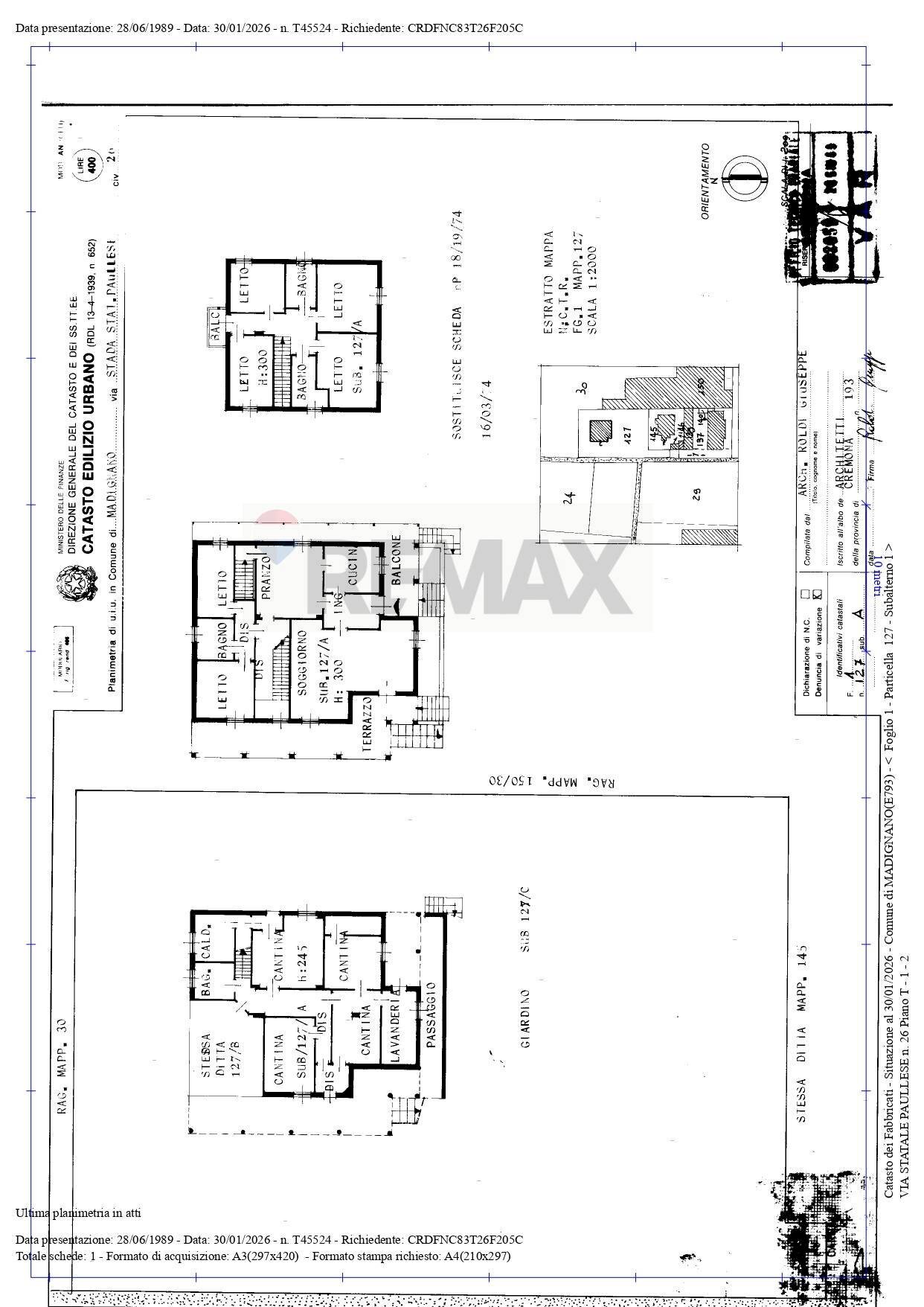 Pianta 2D - Villa Via Statale Paullese
 
26, Madignano - floor plans 1