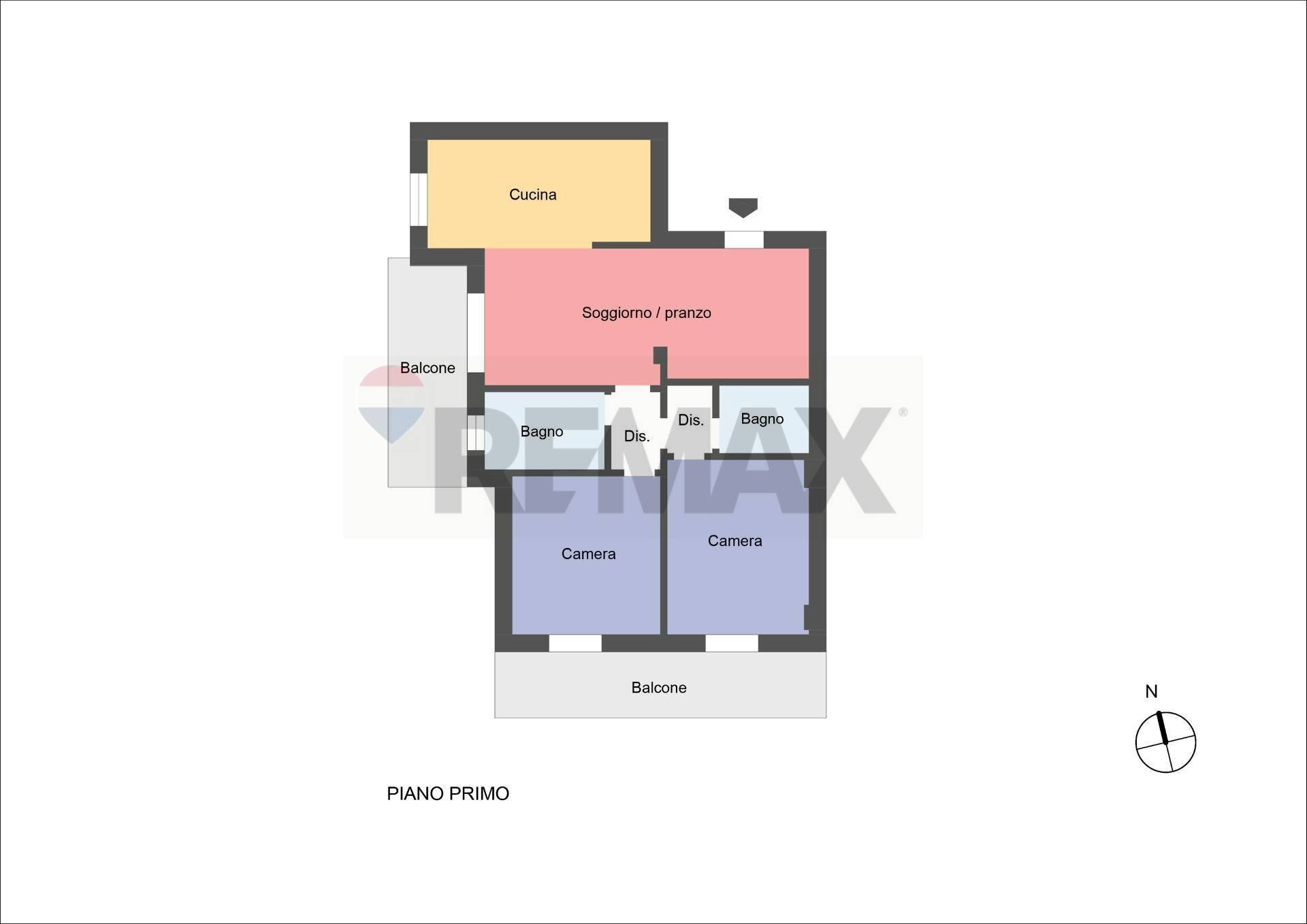 Pianta 2D - Trilocale Via Sandro Pertini
 
12, Inzago - planimetria 1