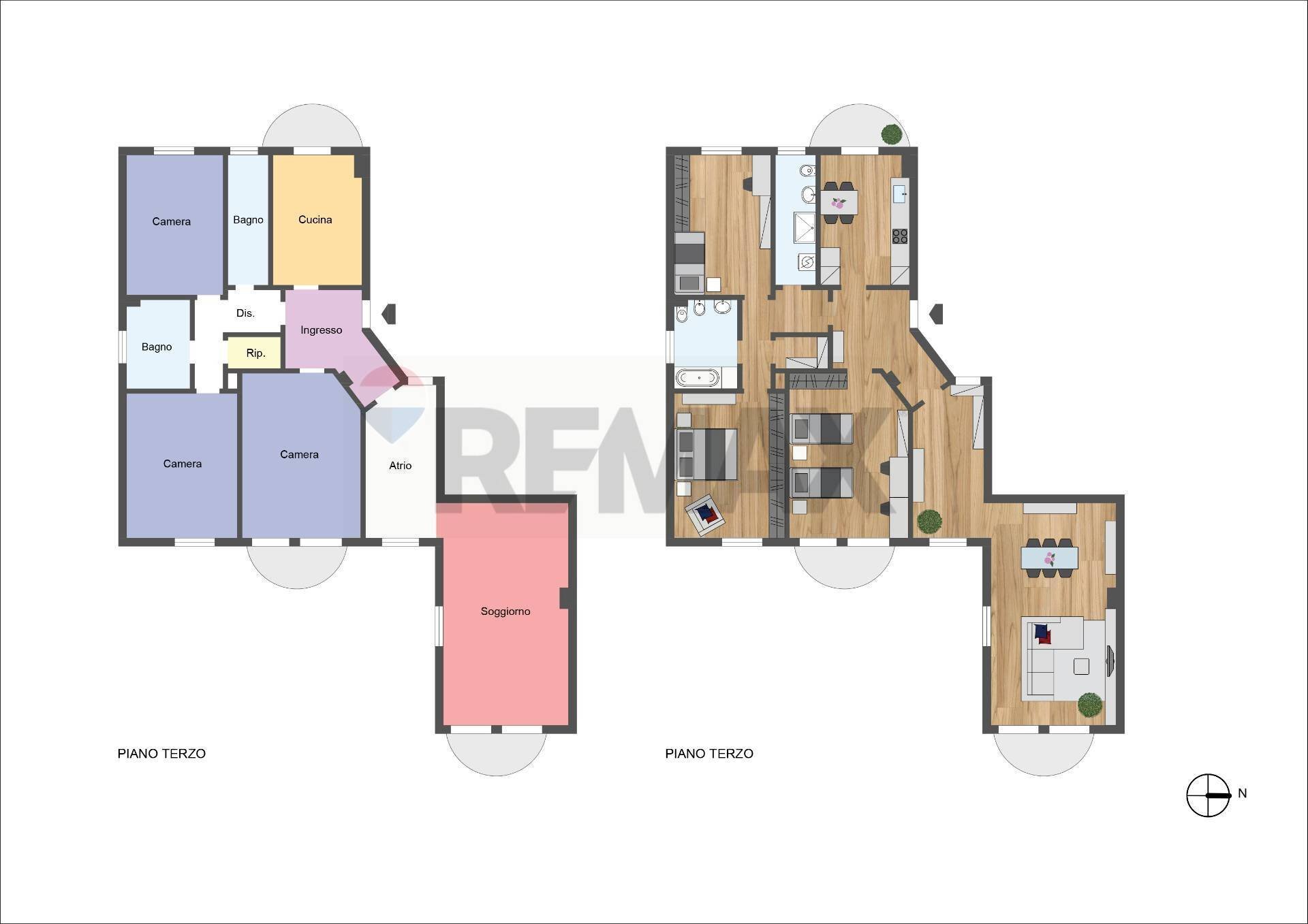 Pianta 2D - Appartamento via roma
 
87, Rozzano - planimetria 1