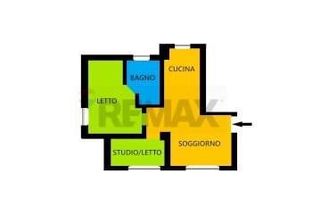 Pianta 2D - Bilocale VIA CESARE BATTISTI
 
1, Vedano al Lambro - foto 1