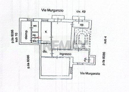 Pianta 2D - Appartamento murganzio
 
49, Lentini - planimetria 1