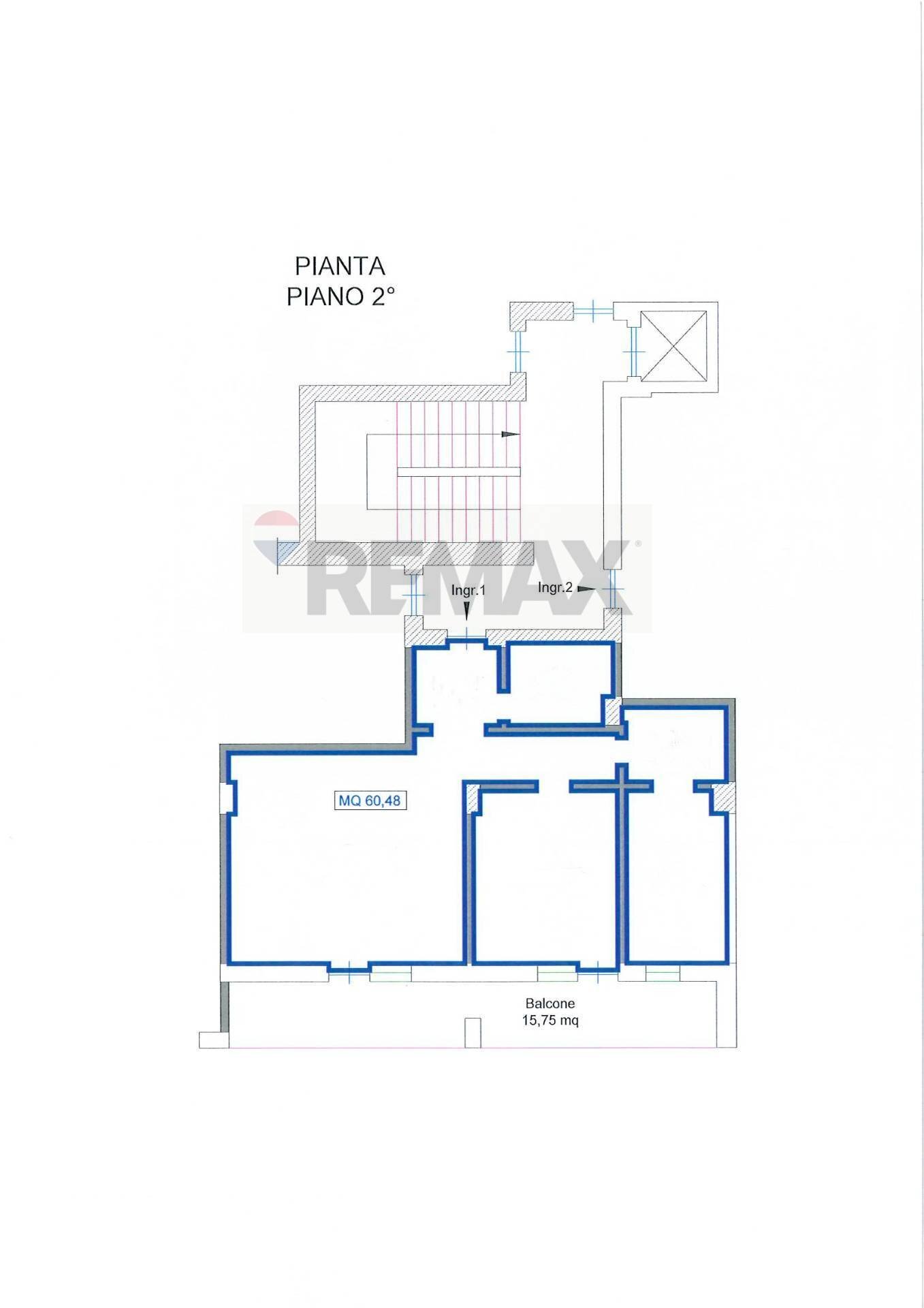Pianta 2D - Trilocale Via E.Ricci
 
1, Napoli - foto 1