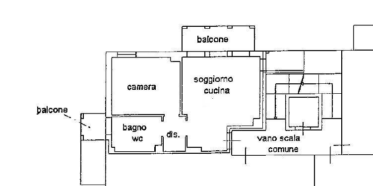 Foto 7 - Bilocale Via Grandi, Gallarate - planimetria 1