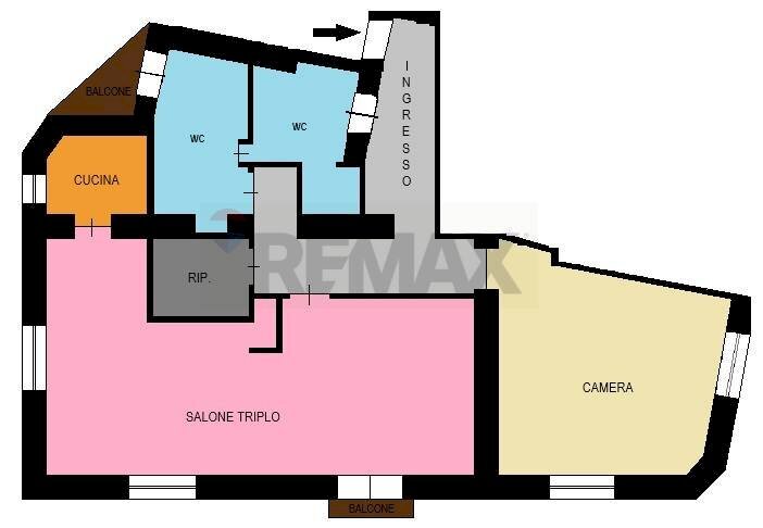 Pianta 2D - Three-room apartment Via Gaetano Donizetti
 
5, Napoli - floor plans 1