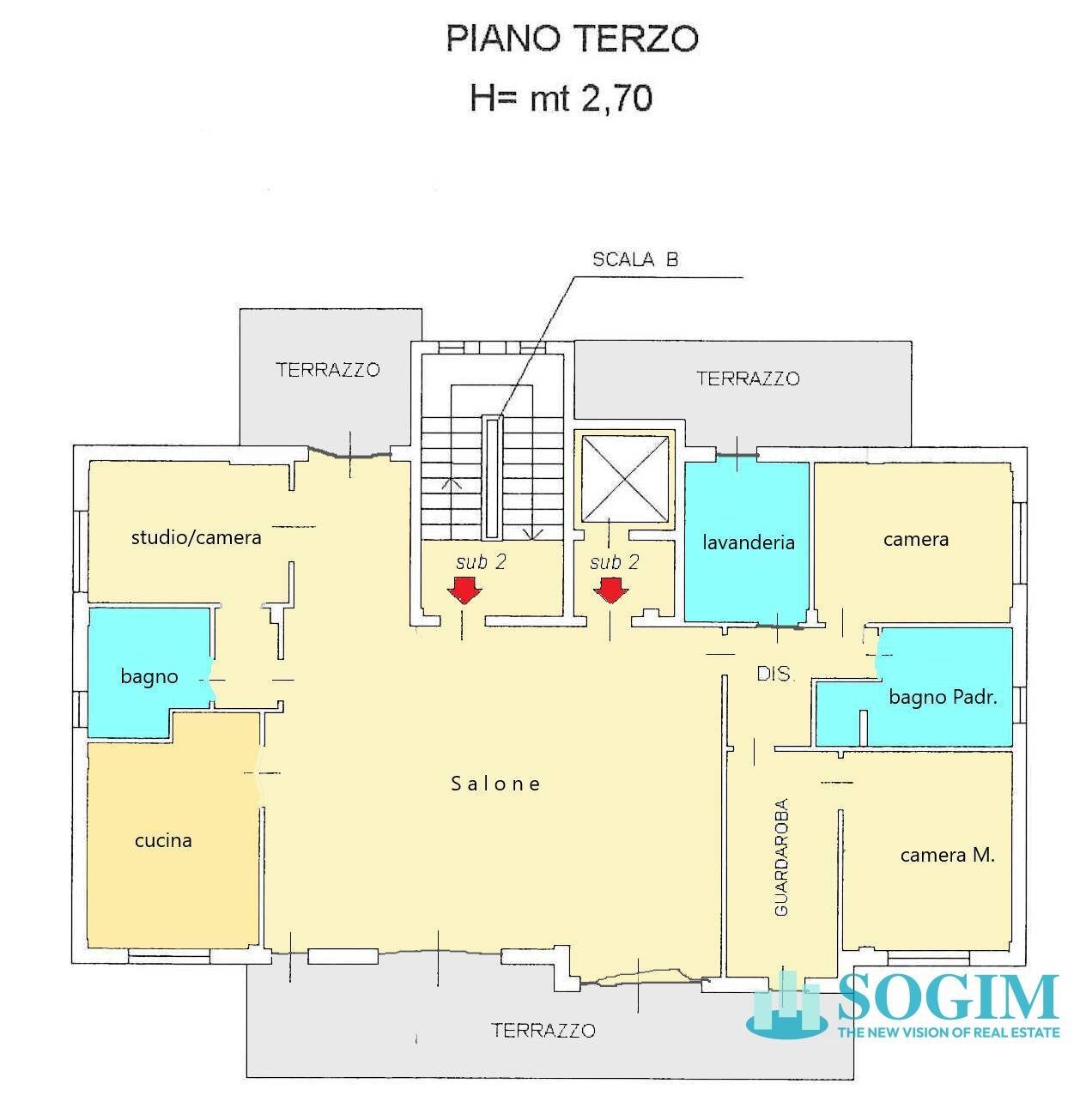 Foto 54 - Quadrilocale Via Odescalchi
 
39, Seregno - planimetria 1