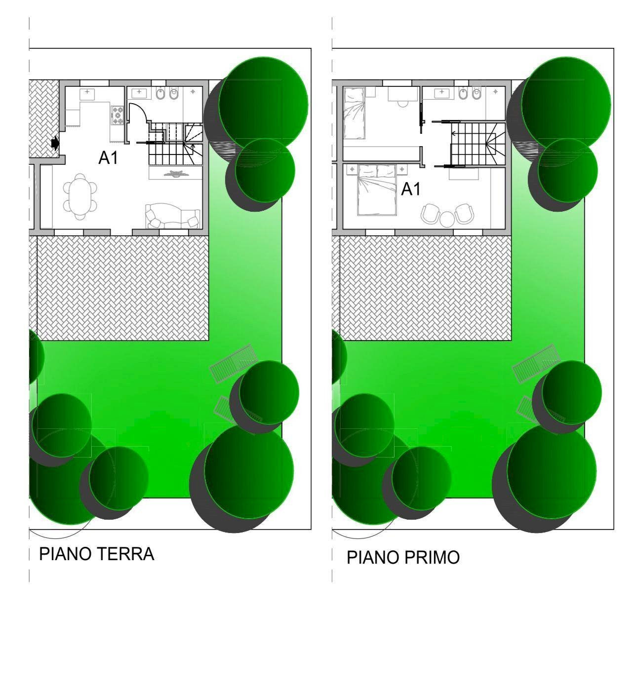 Foto 10 - Villa a Schiera coffia, Pratovecchio Stia - planimetria 1