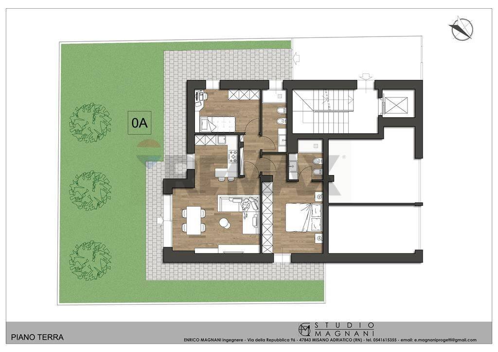 Pianta 2D - Three-room apartment Riccione - photo 1