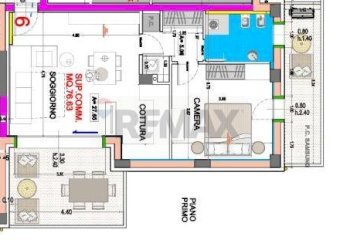 Pianta 2D - Quadrilocale Pesaro - foto 2