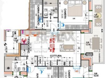Pianta 2D - Quadrilocale Pesaro - foto 2