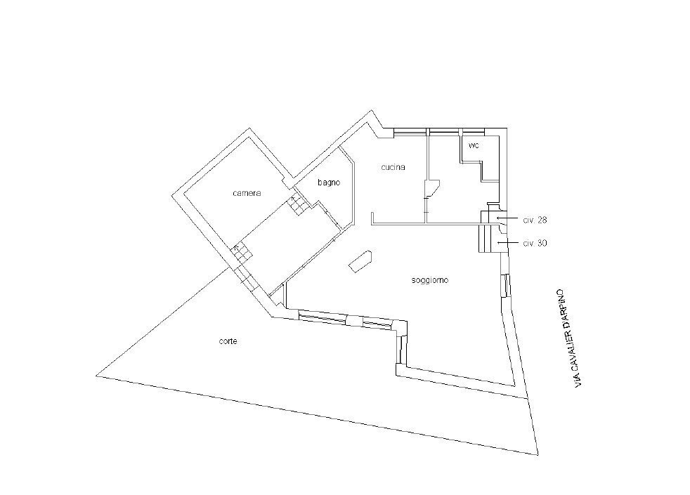 Three-room apartment via Cavalier d'Arpino, 30, Roma - floor plans 1