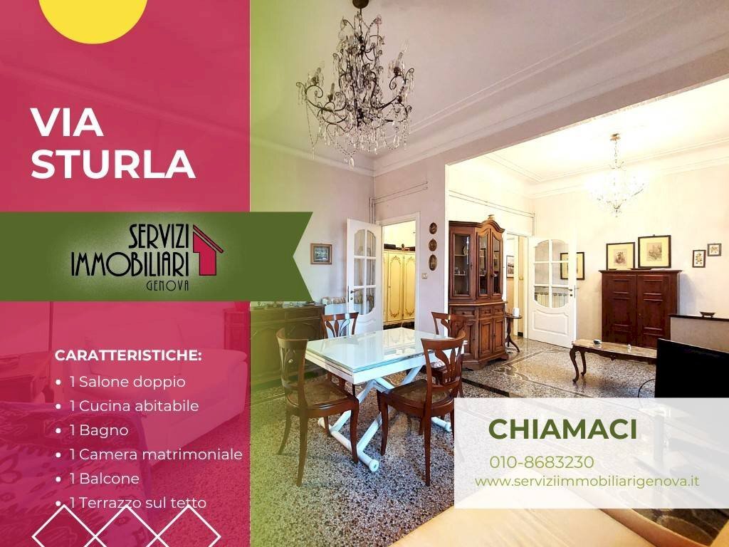 Salone - Trilocale via Sturla, Genova (zona Quarto) - foto 1