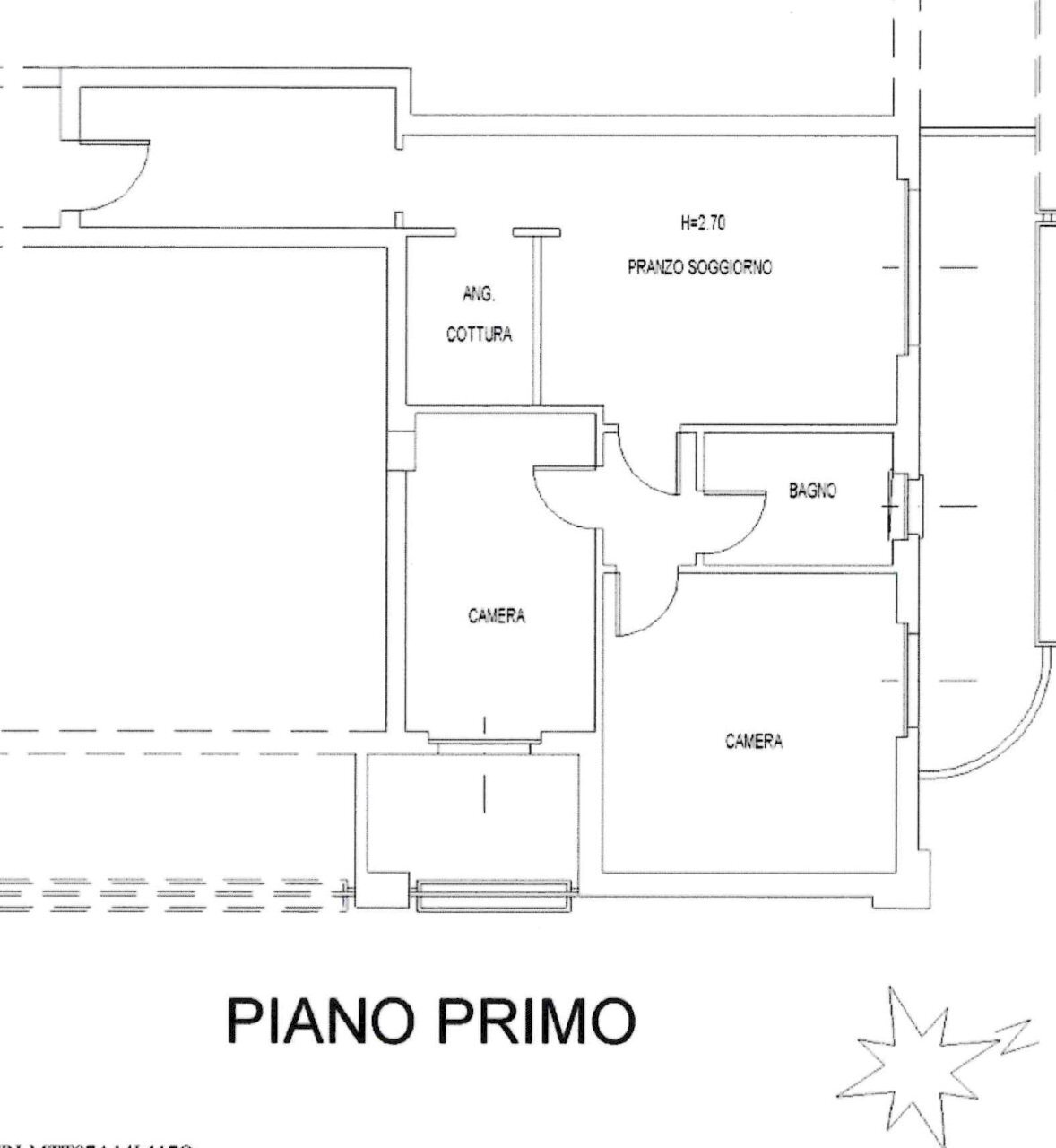 planimetria - Trilocale Via Giovanni Giolitti 15, Corciano - planimetria 1