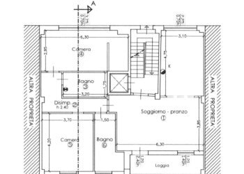 planimetria - Appartamento Via Fratelli Rosselli, Vaiano - foto 6
