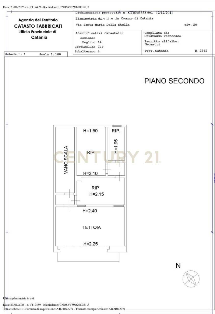 planimetria 1.jpeg - Appartamento Via Santa Maria della Stella 20, Catania - planimetria 1