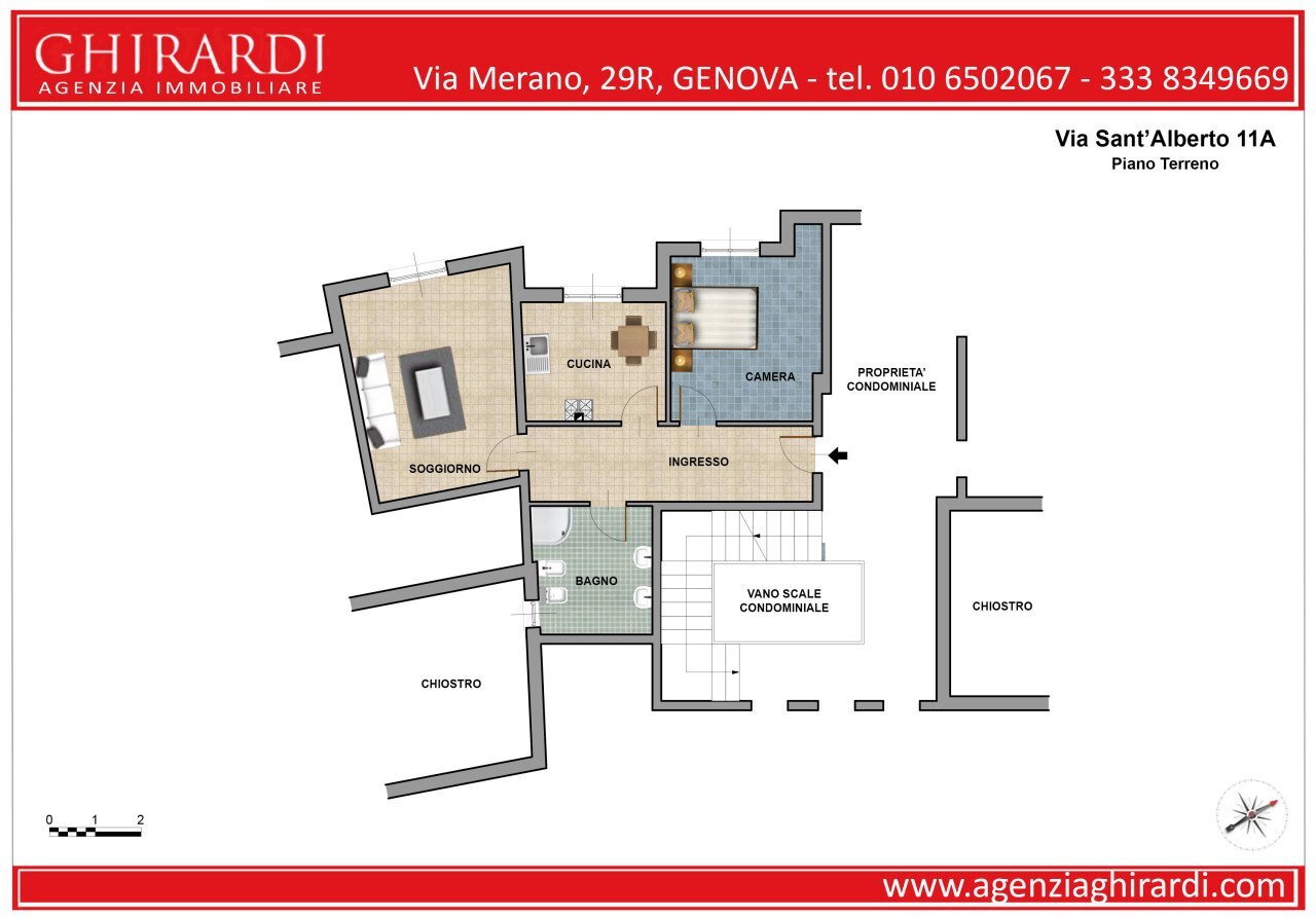 PLANIMETRIA - Four-room apartment VIA SANT'ALBERTO  11A, Genova (neighborhood Sestri Ponente) - floor plans 1