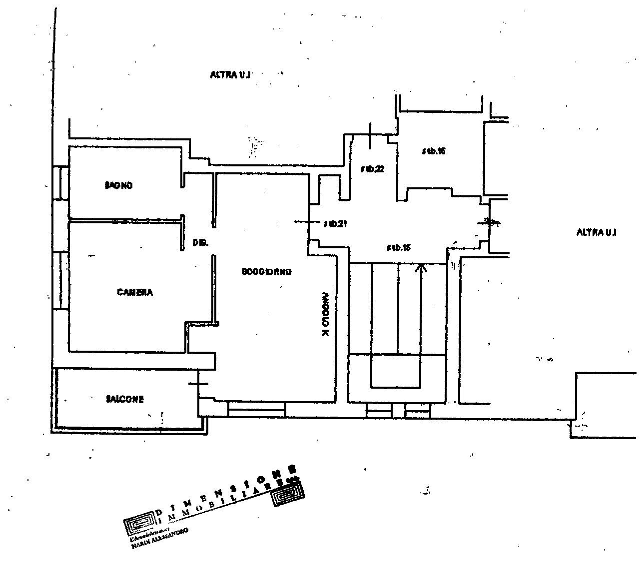 Bilocale via dei Lapidari, 18, Bologna (zona Corticella) - planimetria 1