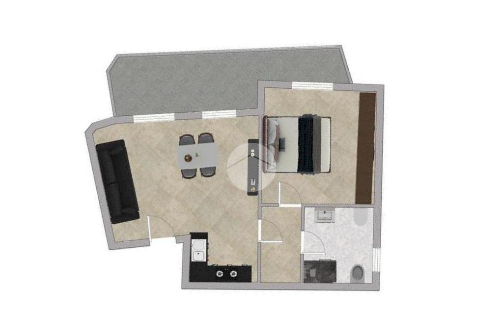 Bilocale Via Milano, Vittuone - planimetria 1